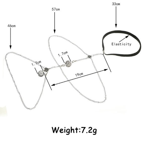 ❣️ Boho Gypsy Dainty Leg Chain Body Jewelry - Picture 2 of 6